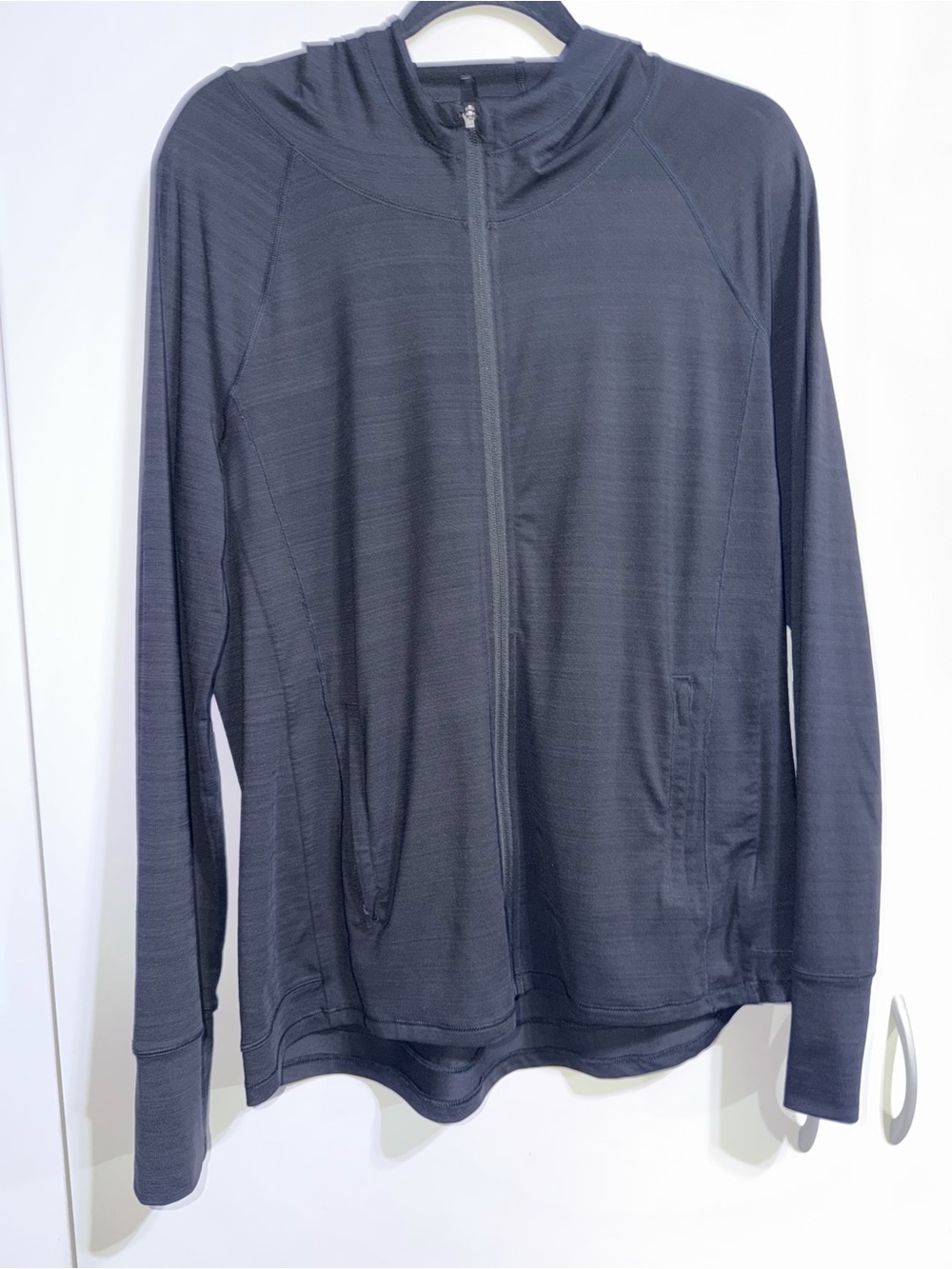 Athleta Black Lightweight Full-Zip hoodie Jacket